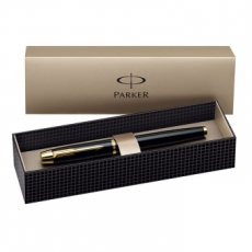 派克 IM系列 纯黑丽雅金夹宝珠笔 签字笔 派克笔，0.5mm