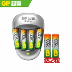 超霸(GP) 2600毫安5号充电电池 6节2600mA 全智能快速充电宝 6节装