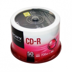 索尼(sony) 50片装CD刻录光盘 700M CD刻录盘 CD光盘光碟