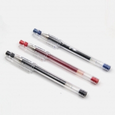 百乐(Pilot) 0.4mm走珠笔 财务中性笔针管笔#BLLH-20C4，红色，12支装