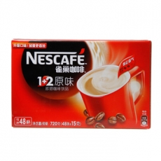 雀巢(Nestle) 42+6杯盒装二合一咖啡 雀巢咖啡速溶咖啡