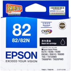 爱普生(Epson) 打印机墨盒 原装爱普生墨盒#T0821，黑色