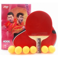 红双喜 四星直拍乒乓球拍（单支）#4006