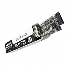 斑马(Zebra) 0.7mm圆珠笔芯 KRB-100圆珠笔替芯#BR-6A-K，黑色，10支装