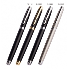 宝克(BAOKE) 0.7mm金属笔杆哑光黑色宝珠笔 商务签字笔签名笔#PC109