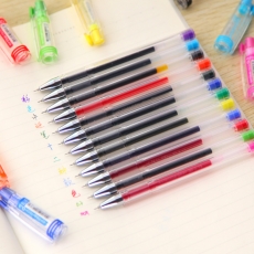 东亚(DONG-A) 0.3mm极细财务中性笔 签字笔水笔#Fine-tech，蓝色，12支装