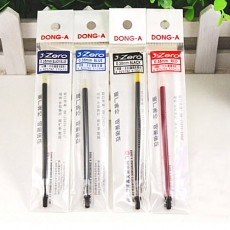 东亚(DONG-A) 0.38mm财务中性笔芯 3-ZERO签字笔水笔替芯，红色，12支装