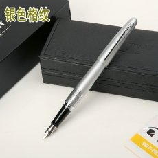 百乐(Pilot) 0.5mmF嘴金属笔杆钢笔 练字钢笔 百乐钢笔墨水笔#88G，银色