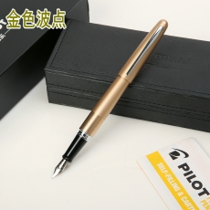 百乐(Pilot) 0.5mmF嘴金属笔杆钢笔 练字钢笔 百乐钢笔墨水笔#88G，金色