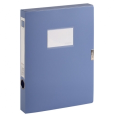 齐心(Comix) 背宽35mmPP料粘扣档案盒 文件盒#HC-35，蓝色