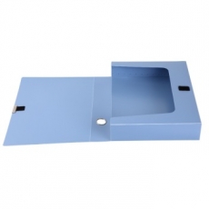 齐心(Comix) 背宽75mmPP料粘扣档案盒 文件盒#HC-75，蓝色