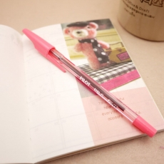 百乐(Pilot) 0.7mm啄木鸟圆珠笔 经典六色彩色圆珠笔#BP-SF，粉色
