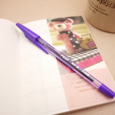 百乐(Pilot) 0.7mm啄木鸟圆珠笔 经典六色彩色圆珠笔#BP-SF，紫色
