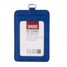 优和UHOO 竖式高端皮革五色工卡套 工卡套胸卡套工作卡套#6808，7.6*11cm