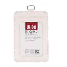 优和UHOO 竖式高端皮革五色工卡套 工卡套胸卡套工作卡套#6808，7.6*11cm