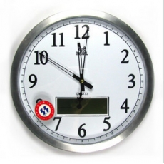 明珠星 圆形钟表 办公室时尚挂钟 时钟#PW048-1706-1