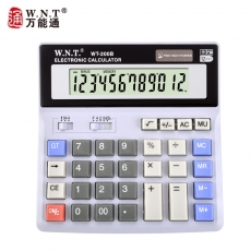 万能通(W.N.T) 12位标准大液晶计算器 办公商务计算器#WT-200B 162*160*40mm