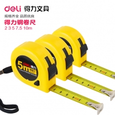 得力(Deli) 3米全包胶钢卷尺 耐摔专业精度测量尺伸缩尺#8207