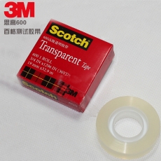 3M 思高(Scotch)19mm*32.9m高级透明胶带 百格测试胶带#600