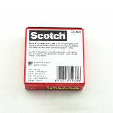 3M 思高(Scotch)19mm*32.9m高级透明胶带 百格测试胶带#600