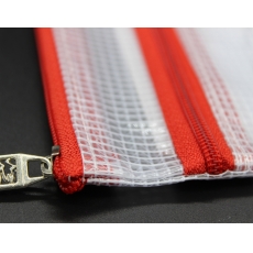 派格 双层网格拉链袋 双层拉链袋 网格袋网纹袋#B5-B203，12个/包