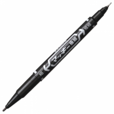 斑马(Zebra) 小双头记号笔 光盘笔油性笔#MO-120-MC，黑色