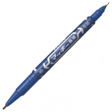 斑马(Zebra) 小双头记号笔 光盘笔油性笔#MO-120-MC，蓝色
