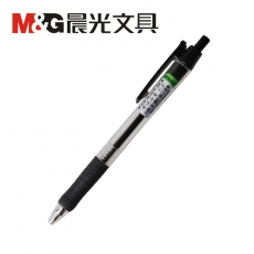 晨光(M&G) 0.5mm按制圆珠笔 按动原子笔中油笔#BP8109，黑色，12支/盒