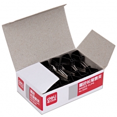 得力(Deli) 19mm黑色盒装长尾夹 5#燕尾夹票据夹#9545，12个/盒