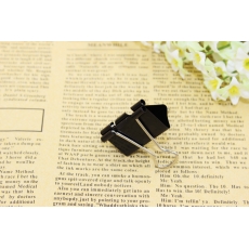 钻石 25mm黑色盒装长尾票夹 4#长尾夹燕尾夹票据夹，12个/盒
