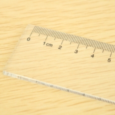 得力(Deli) 50cm有机透明直尺 刻度尺塑料直尺#6250