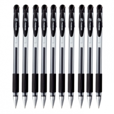 斑马(Zebra) 0.5mm顺滑中性笔 签字笔水性笔#JJ100，黑色，10支装