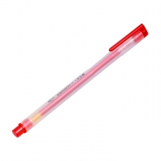 晨光(M&G) 0.5mm简约透明杆中性笔 半针管笔签字笔#GP1280 红色，12支装