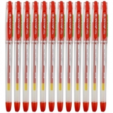 晨光(M&G) 0.38mm财务专用中性笔 极细水笔签字笔#k37，红色