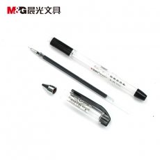 晨光(M&G) 0.3mm极细财务中性笔 财务水笔会计记账笔#K41，黑色，12支装