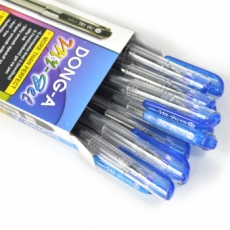 东亚(DONG-A) 0.5mm透明杆中性笔 南韩针管水笔#MY-GEL，蓝色，12支装