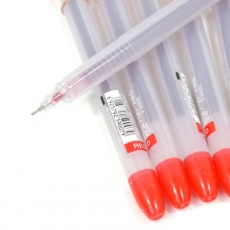 东亚(DONG-A) 0.5mm透明杆中性笔 南韩针管水笔#MY-GEL，红色，12支装