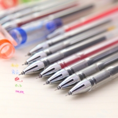 东亚(DONG-A) 0.3mm极细财务中性笔 签字笔水笔#Fine-tech，红色，12支装
