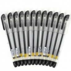 东亚(DONG-A) 0.4mm雾杆签字笔 针管尖中性笔水笔#MY-GEL，黑色，12支装