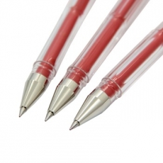 三菱 0.5mm锗哩笔 顺滑签字笔中性笔水笔#UM100，红色
