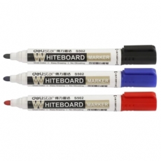 得力(Deli) 白板笔可擦笔可加墨水 无毒液体粉笔#S502，黑色，10支装