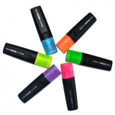 得力(Deli) 思达荧光笔 彩色标记笔标识笔记号笔#S600，粉红，10支装