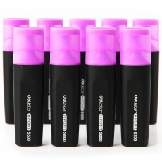 得力(Deli) 思达荧光笔 彩色标记笔标识笔记号笔#S600，粉红，10支装