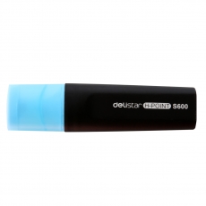 得力(Deli) 思达荧光笔 彩色标记笔标识笔记号笔#S600，蓝色，10支装