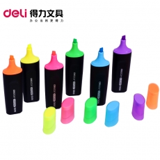 得力(Deli) 思达荧光笔 彩色标记笔标识笔记号笔#S600，紫色，10支装