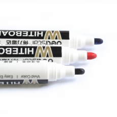 得力(Deli) 白板笔可擦笔可加墨白板笔 无毒液体粉笔#S502，红色 10支装