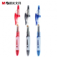 晨光(M&G) 0.5mm按制签字笔 按动中性笔水笔#GP1163，红色