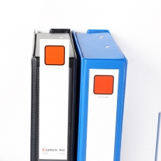 齐心(Comix) A4磁扣式PVC资料盒 55mm带夹子档案盒文件盒#A1236