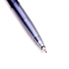 得力(Deli) 0.7mm防滑按动学生办公圆珠笔 原子笔中油笔#6506 蓝色